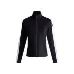 Fusalp Negam Full Zip Thermal Layer in Black and Snow | Skiwear | Coveti