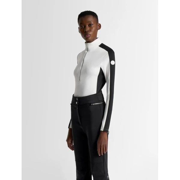 Fusalp Negam Thermal Layer in Snow and Black, view 3 | Base Layers | Coveti