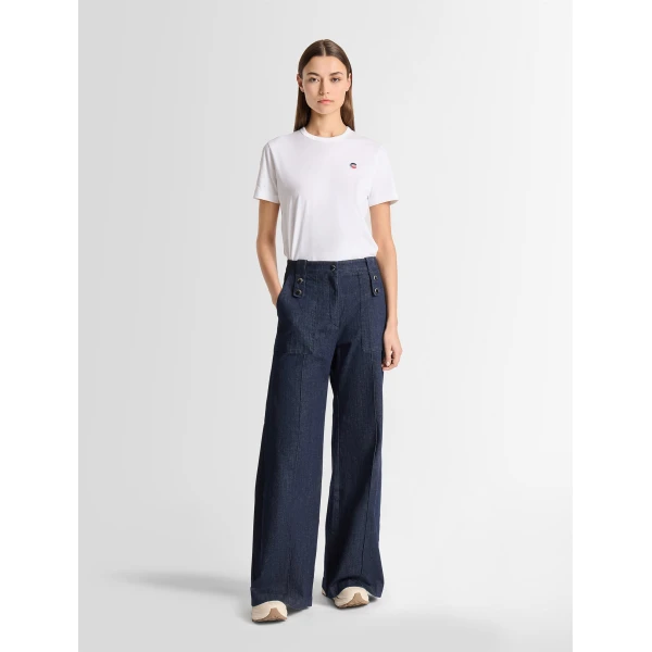 Fusalp Noela Denim Pants in Zephyr Denim, view 2 | Denim | Coveti