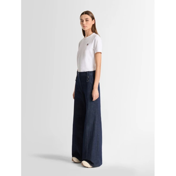 Fusalp Noela Denim Pants in Zephyr Denim, view 3 | Denim | Coveti