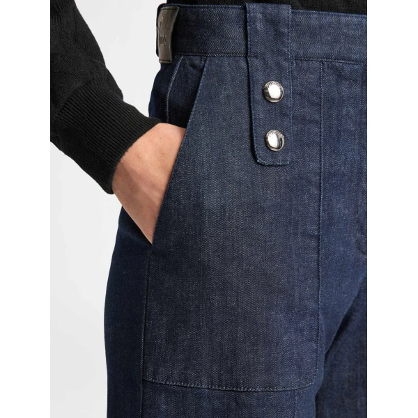 Fusalp Noela Denim Pants in Zephyr Denim, view 5 | Denim | Coveti