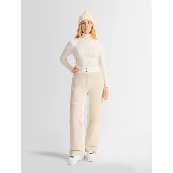 Fusalp Nolai Velvet Ski Pants in Desert and Snow, view 2 | Ski Pants | Coveti