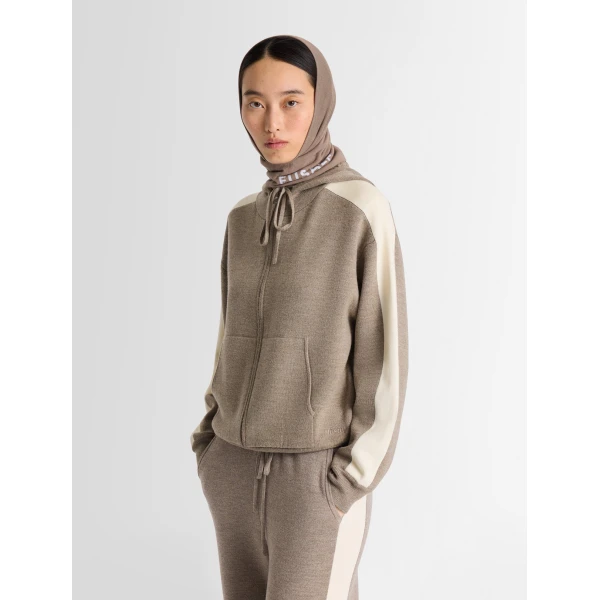 Fusalp Nymira Zip Up Jacket in Eagle and Snow, view 3 | Jackets | Coveti