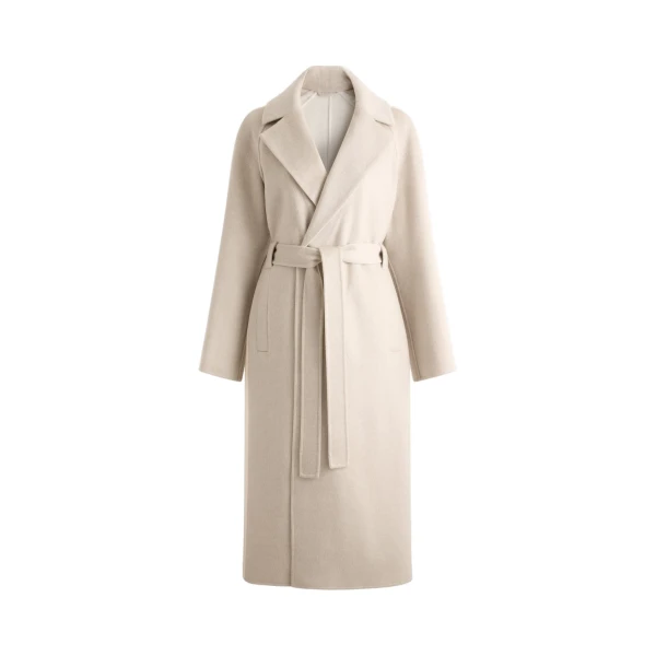 Thylia Coat in Atmo Marl and Arctic Wolf