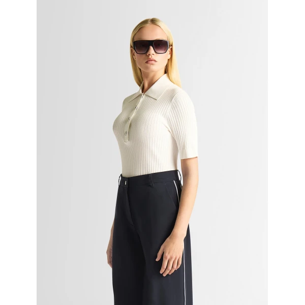 Fusalp Vera Short-Sleeve Polo Shirt in Flocon, view 3 | Short Sleeved | Coveti