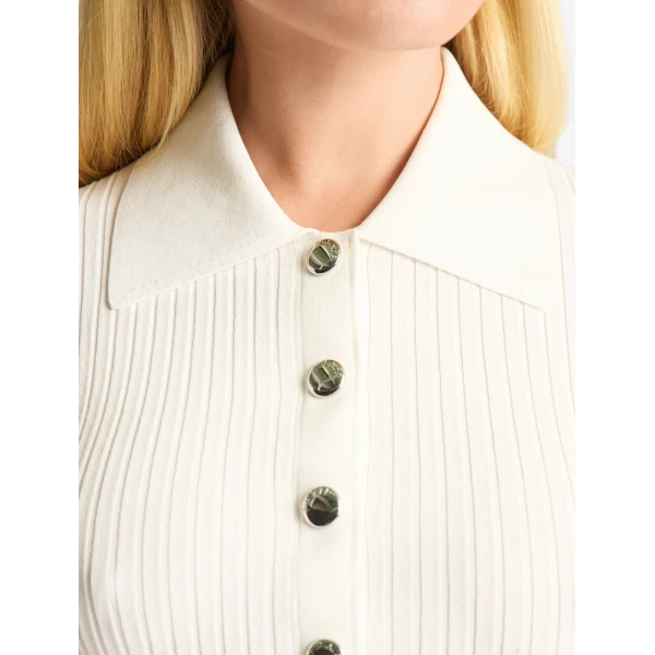Fusalp Vera Short-Sleeve Polo Shirt in Flocon, view 5 | Short Sleeved | Coveti