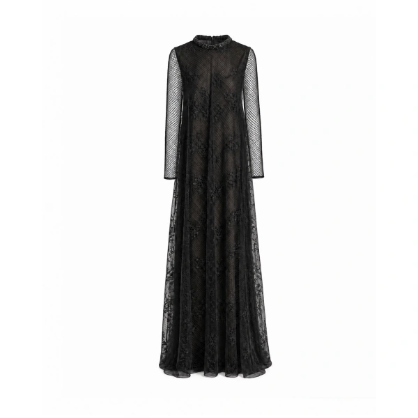 Embroidered Net Lace Dress