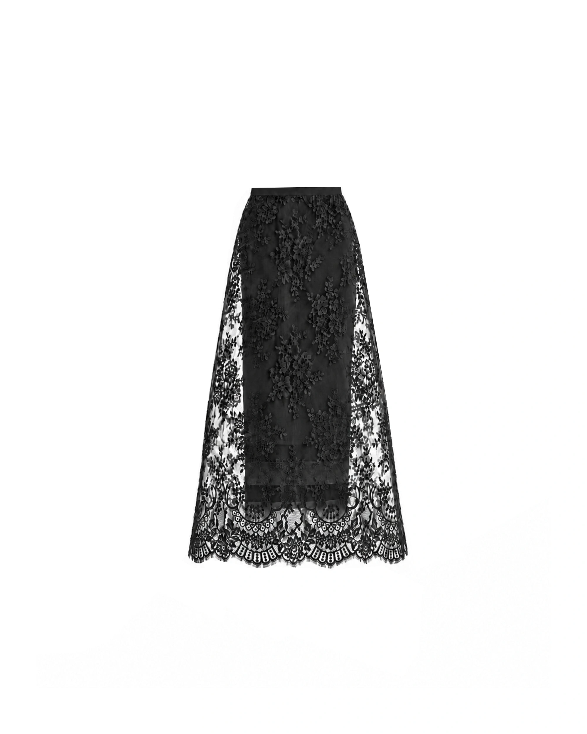 Gemy Maalouf Lace Cage Midi Skirt in Black Gemy Maalouf Lace Cage Midi Skirt in Black | Midi Skirts | Coveti