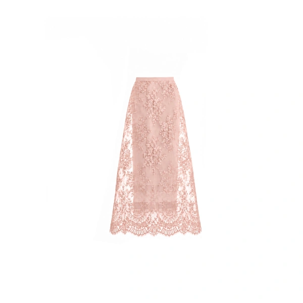 Lace Cage Midi Skirt