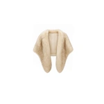 Gemy Maalouf Voluminous Fur Bolero in Beige | Fur Jackets | Coveti