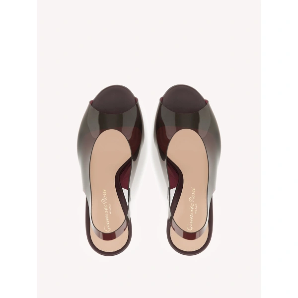 Gianvito Rossi Amelie Slingbacks in Red Plexi, view 3 | Slingbacks