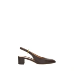 Gianvito Rossi Anais Slingbacks in Brown Leather | Slingbacks