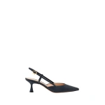 Gianvito Rossi Ascent 55 Slingbacks in Denim Leather | Slingbacks