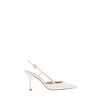 Gianvito Rossi Ascent Slingbacks in White Leather | Slingbacks