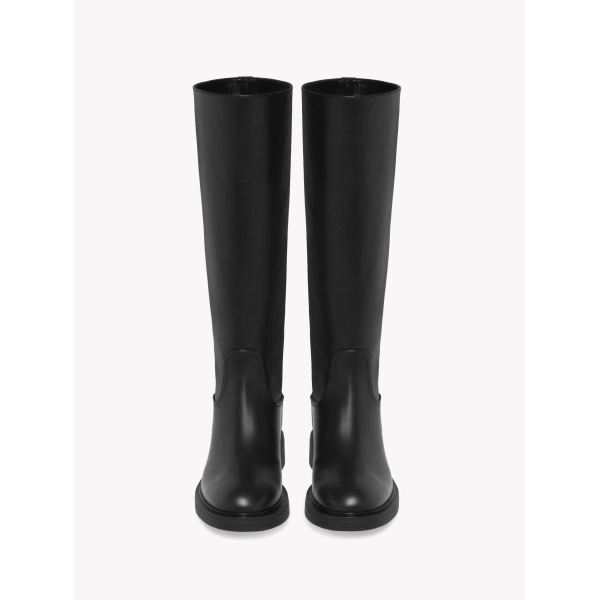 Gianvito Rossi Ascott Knee-High Boots in Black Leather, view 3 | Knee-High Boots