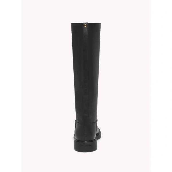 Gianvito Rossi Ascott Knee-High Boots in Black Leather, view 4 | Knee-High Boots