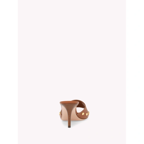 Gianvito Rossi Avelin Mules in Brown Leather, view 4 | Mules