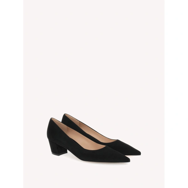 Gianvito Rossi Aylin 45 Pumps in Black Suede, view 2 | Kitten Heels