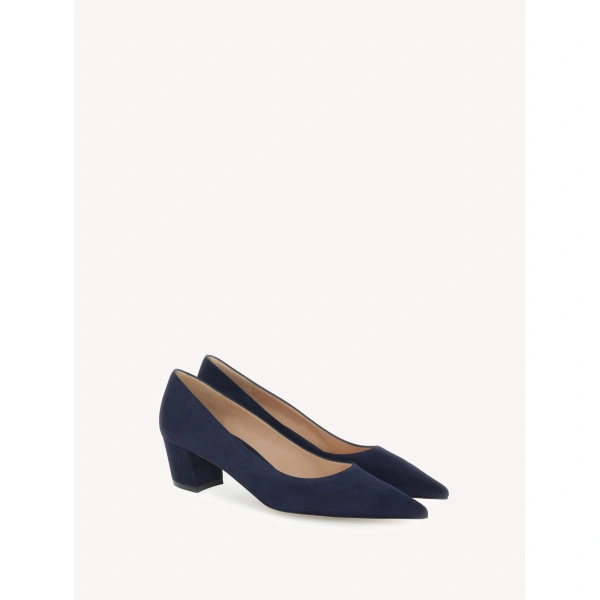 Gianvito Rossi Aylin 45 Pumps in Denim Suede, view 2 | Kitten Heels