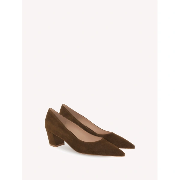 Gianvito Rossi Aylin 45 Pumps in Texas Suede, view 2 | Kitten Heels