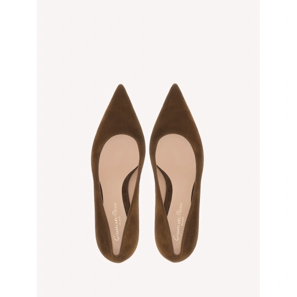 Gianvito Rossi Aylin 45 Pumps in Texas Suede, view 3 | Kitten Heels