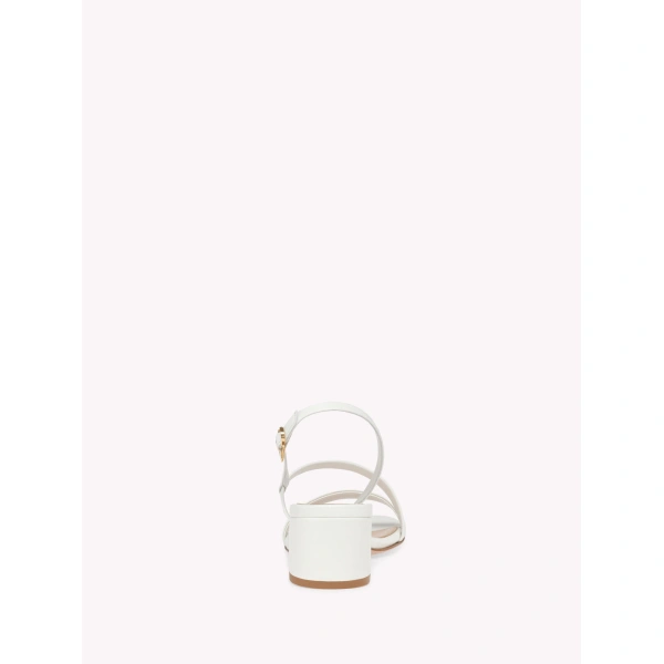 Gianvito Rossi Betsey Sandals in White Nappa, view 4 | Sandals