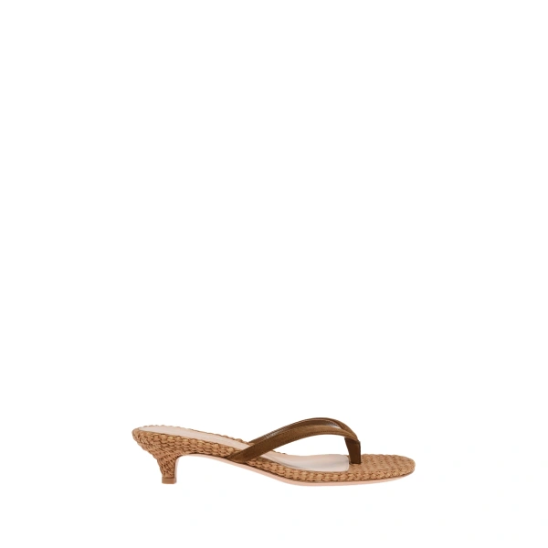 Gianvito Rossi Calypso Thong Sandals in Brown Suede | Sandals