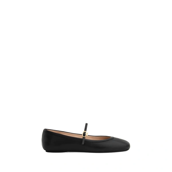 Gianvito Rossi Carla Flats in Black Nappa | Flats