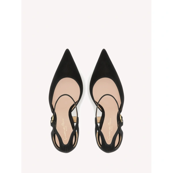 Gianvito Rossi Charlotte Pumps in Black Suede, view 3 | Pumps