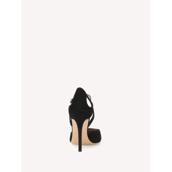 Gianvito Rossi Charlotte Pumps in Black Suede, view 4 | Pumps