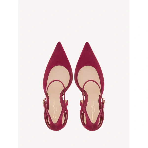 Gianvito Rossi Charlotte Pumps in Pink Suede, view 3 | Pumps