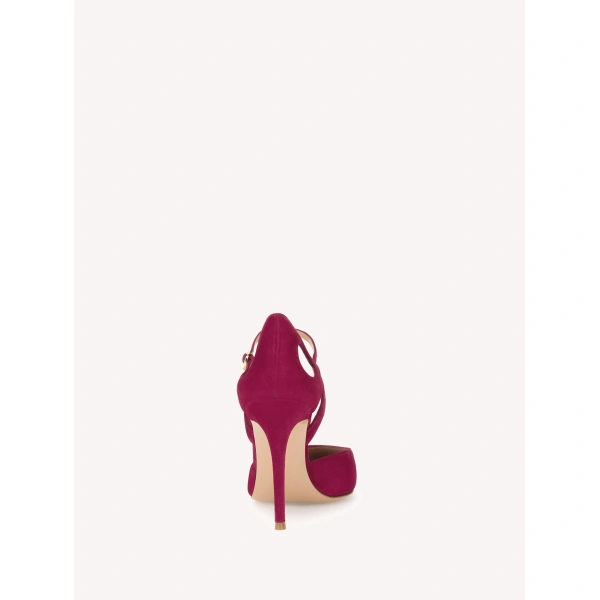 Gianvito Rossi Charlotte Pumps in Pink Suede, view 4 | Pumps