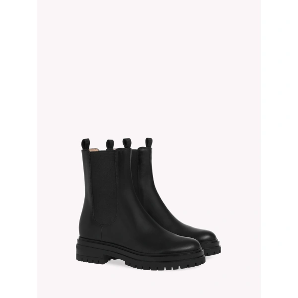 Gianvito Rossi Chester Ankle Boots in Black Leather, view 2 | Ankle Boots
