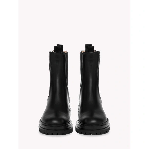 Gianvito Rossi Chester Ankle Boots in Black Leather, view 3 | Ankle Boots