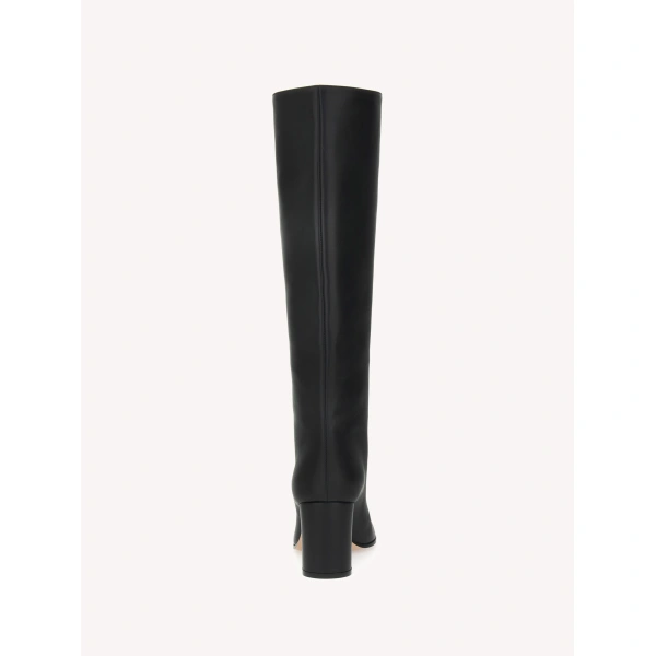 Gianvito Rossi Dana Knee-High Boots in Black Leather, view 4 | Knee-High Boots