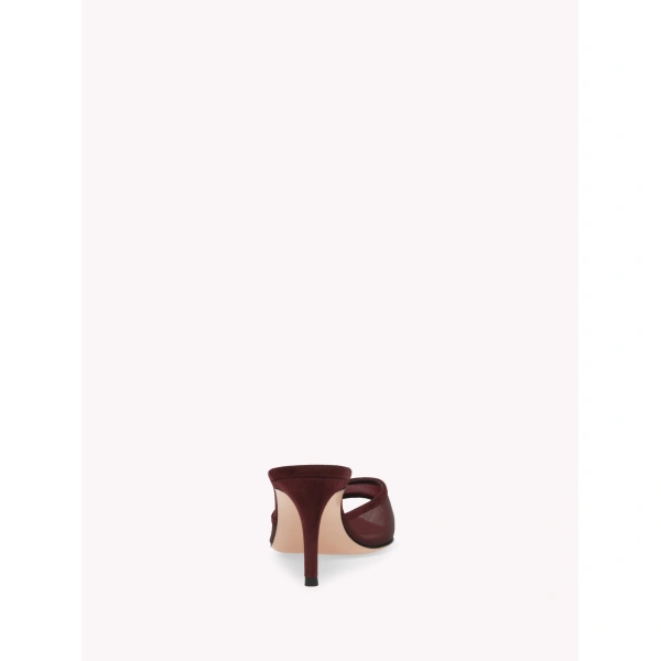 Gianvito Rossi Dorotea 70 Mules in Red Organza, view 4 | Mules