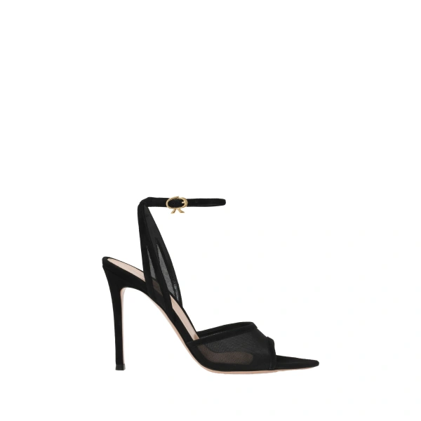 Gianvito Rossi Dorotea Sandals in Black Organza | Sandals