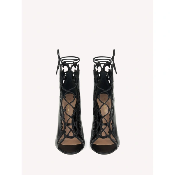 Gianvito Rossi Eden Ankle Boots in Black Nappa, view 3 | Ankle Boots