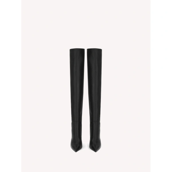 Gianvito Rossi Eden Over-the-Knee Boots in Black Nappa, view 3 | Boots
