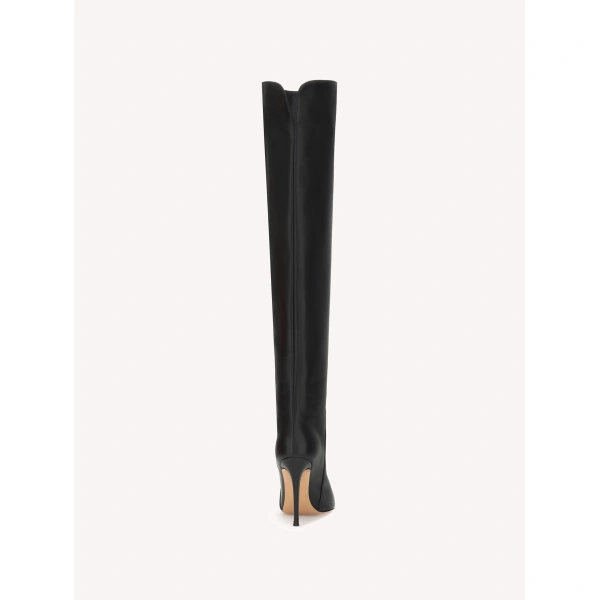 Gianvito Rossi Eden Over-the-Knee Boots in Black Nappa, view 4 | Boots