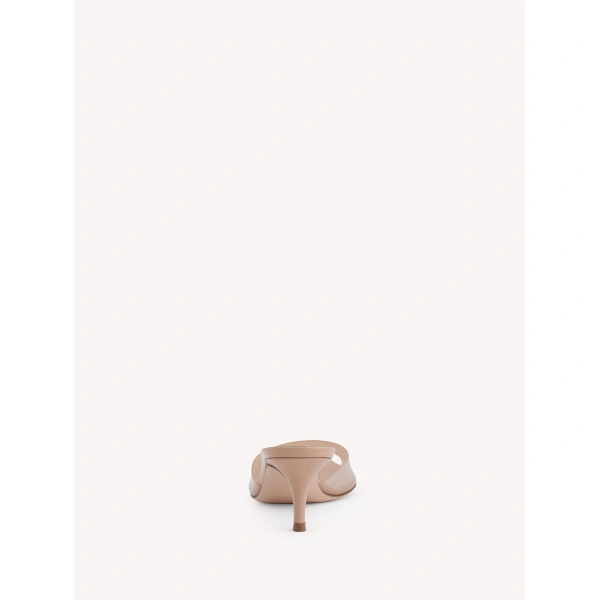 Gianvito Rossi Elle 55 Mules in Nude Plexi, view 4 | Mules