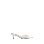 Gianvito Rossi Elle 55 Mules in White Plexi | Mules