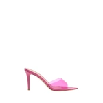 Gianvito Rossi Elle 85 Mules in Pink Plexi | Mules