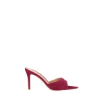 Gianvito Rossi Elle 85 Mules in Pink Suede | Mules