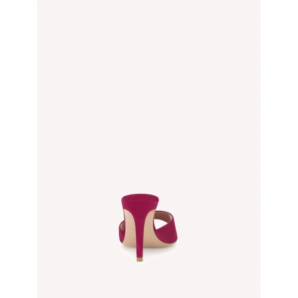 Gianvito Rossi Elle 85 Mules in Pink Suede, view 4 | Mules