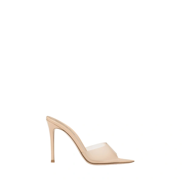 Gianvito Rossi Elle Sandals in Nude Plexi | Sandals