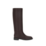Gianvito Rossi Étrier Knee-High Boots in Burgundy Leather | Knee-High Boots