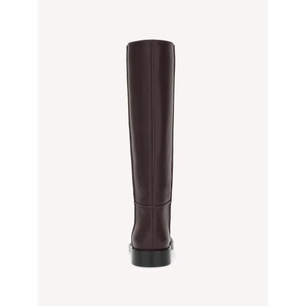 Gianvito Rossi Étrier Knee-High Boots in Burgundy Leather, view 4 | Knee-High Boots