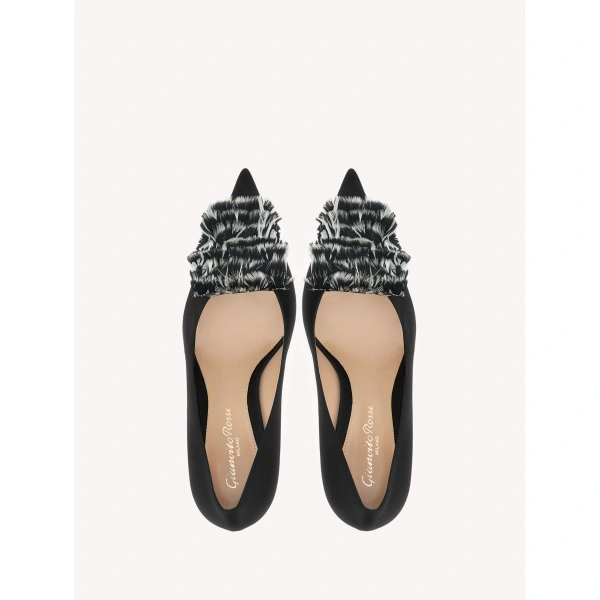 Gianvito Rossi Fenice 70 Pumps in Black Fabric, view 3 | Pumps