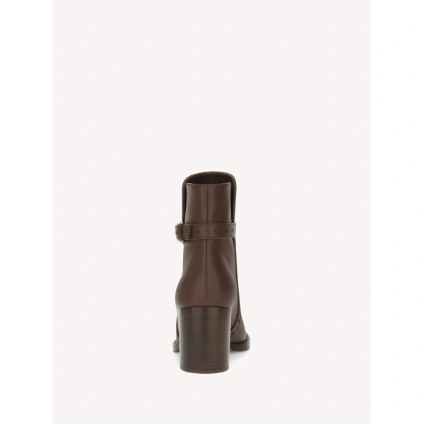 Gianvito Rossi Fes Ankle Boots in Brown Leather, view 4 | Ankle Boots
